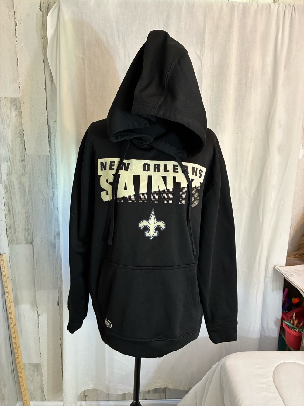 New Orleans Saints Black Pullover Hoodie - NFL Team Apparel